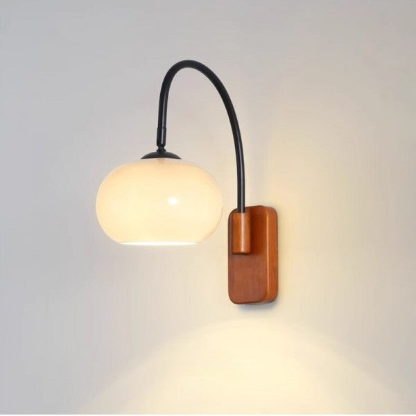 Applique Murale Pivotante En Verre Bauhaus Kaki-Lampe Veilleuse