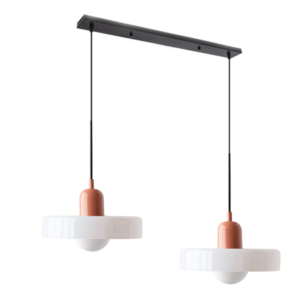 Suspension En Verre Bauhaus Moderne À 2 Têtes-Lampe Veilleuse