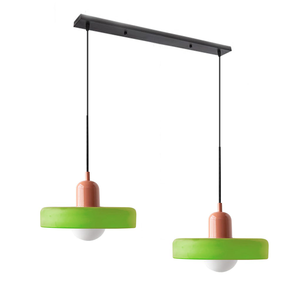 Suspension En Verre Bauhaus Moderne À 2 Têtes-Lampe Veilleuse