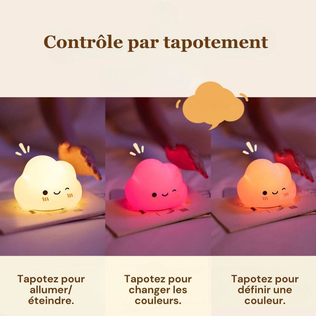 Lampe veilleuse cloudy pour enfant-Lampe Veilleuse