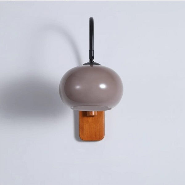 Applique Murale Pivotante En Verre Bauhaus Kaki-Lampe Veilleuse