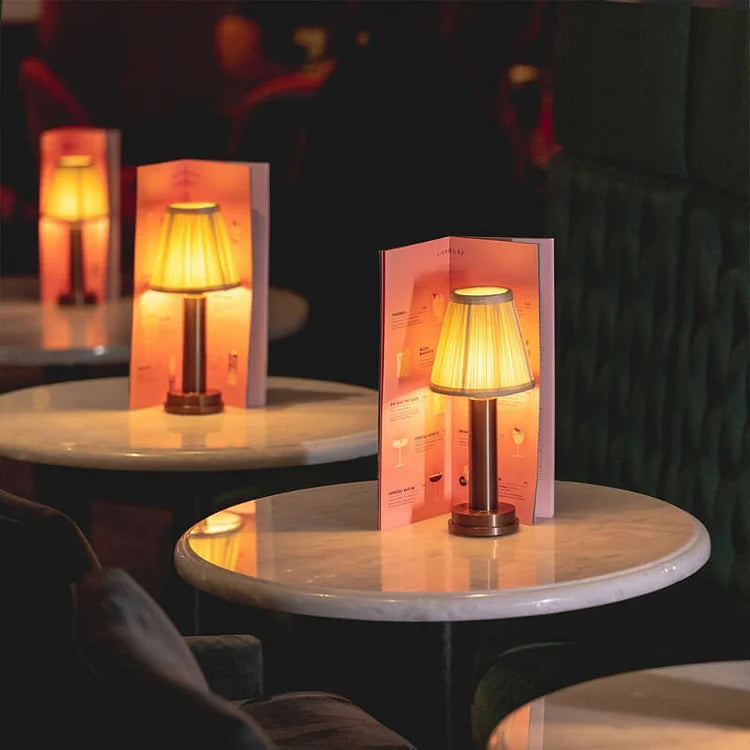 Harlon - Lampe De Table En Métal À Soie Sans Fil Led-Lampe Veilleuse