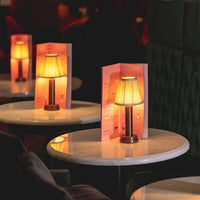 Thumbnail for Harlon - Lampe De Table En Métal À Soie Sans Fil Led-Lampe Veilleuse