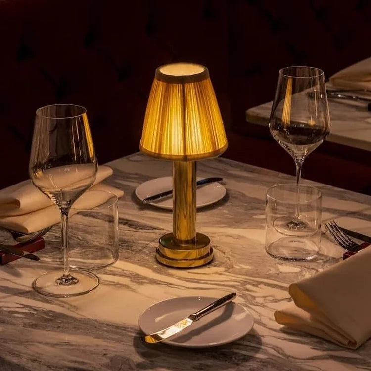 Harlon - Lampe De Table En Métal À Soie Sans Fil Led-Lampe Veilleuse