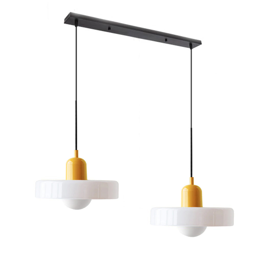 Suspension En Verre Bauhaus Moderne À 2 Têtes-Lampe Veilleuse