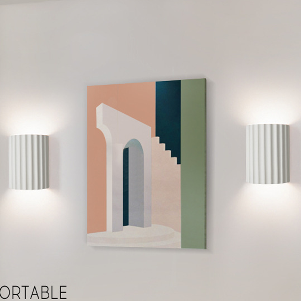 Ventra - Applique Moderne Semi-Circulaire En Résine Pour Le Salon-Lampe Veilleuse