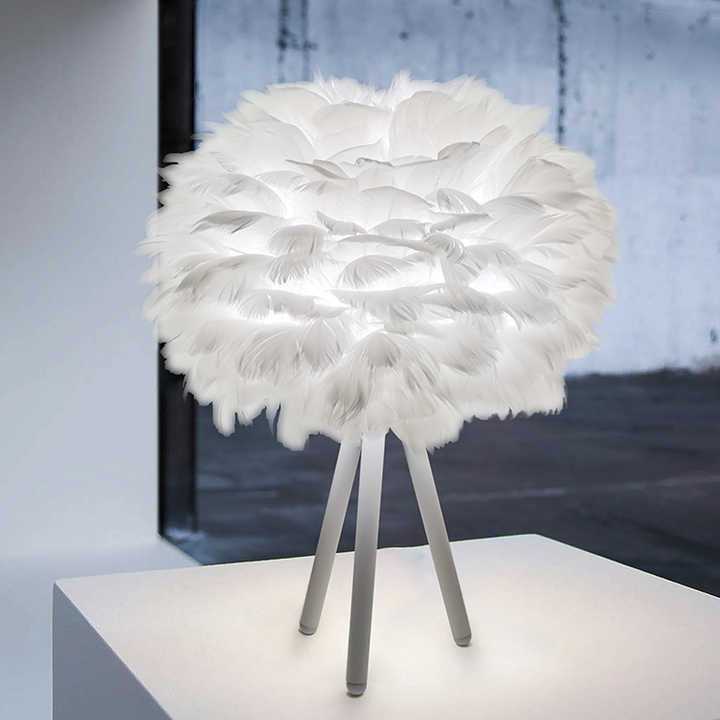 Fintor - Lampe De Table À Intensité Variable Avec Plumes De Luxe-Lampe Veilleuse