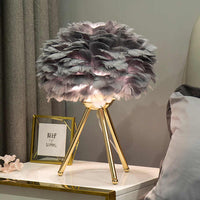 Thumbnail for Fintor - Lampe De Table À Intensité Variable Avec Plumes De Luxe-Lampe Veilleuse