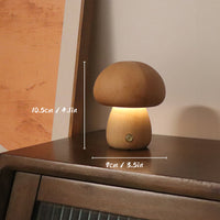 Thumbnail for Lampe De Table Rechargeable En Bois Avec Champignons-Lampe Veilleuse