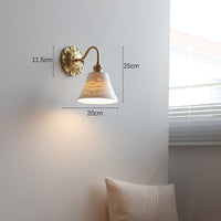 Thumbnail for Applique En Laiton Et Céramique-Lampe Veilleuse