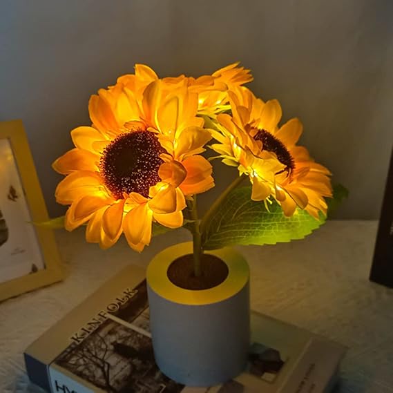 Lampe Tournesol Scintillante-Lampe Veilleuse