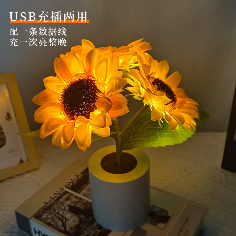 Lampe Tournesol Scintillante-Lampe Veilleuse