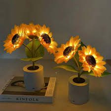 Lampe Tournesol Scintillante-Lampe Veilleuse