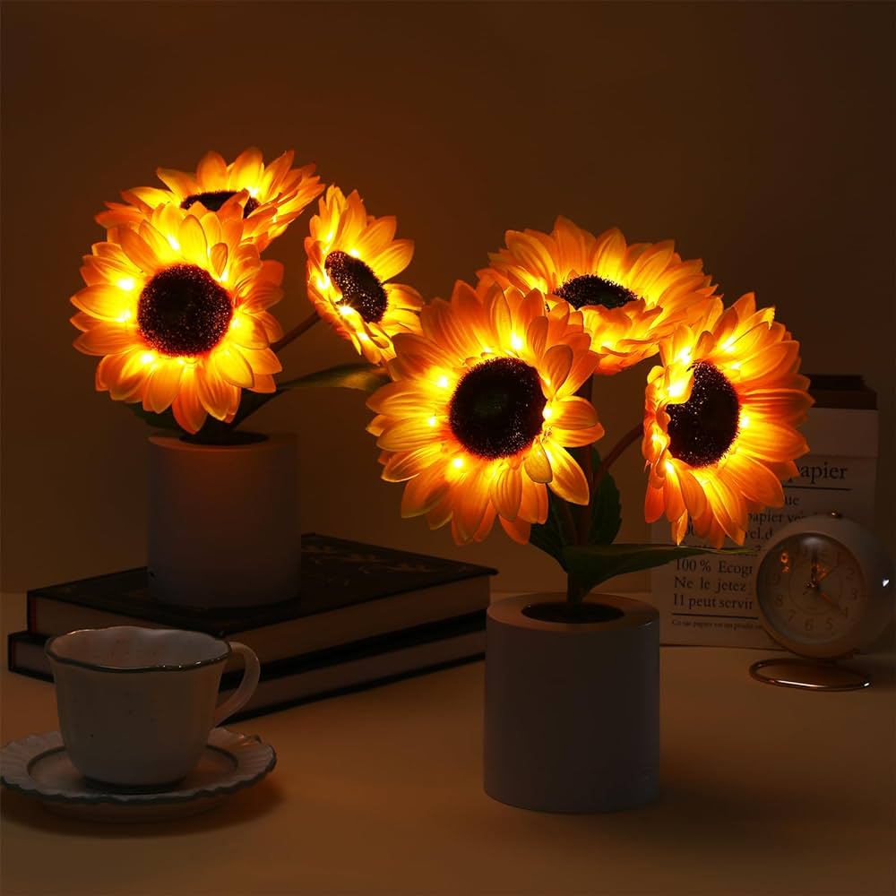 Lampe Tournesol Scintillante-Lampe Veilleuse