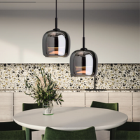 Thumbnail for Rilina - Suspension Nordique En Verre Noir-Lampe Veilleuse