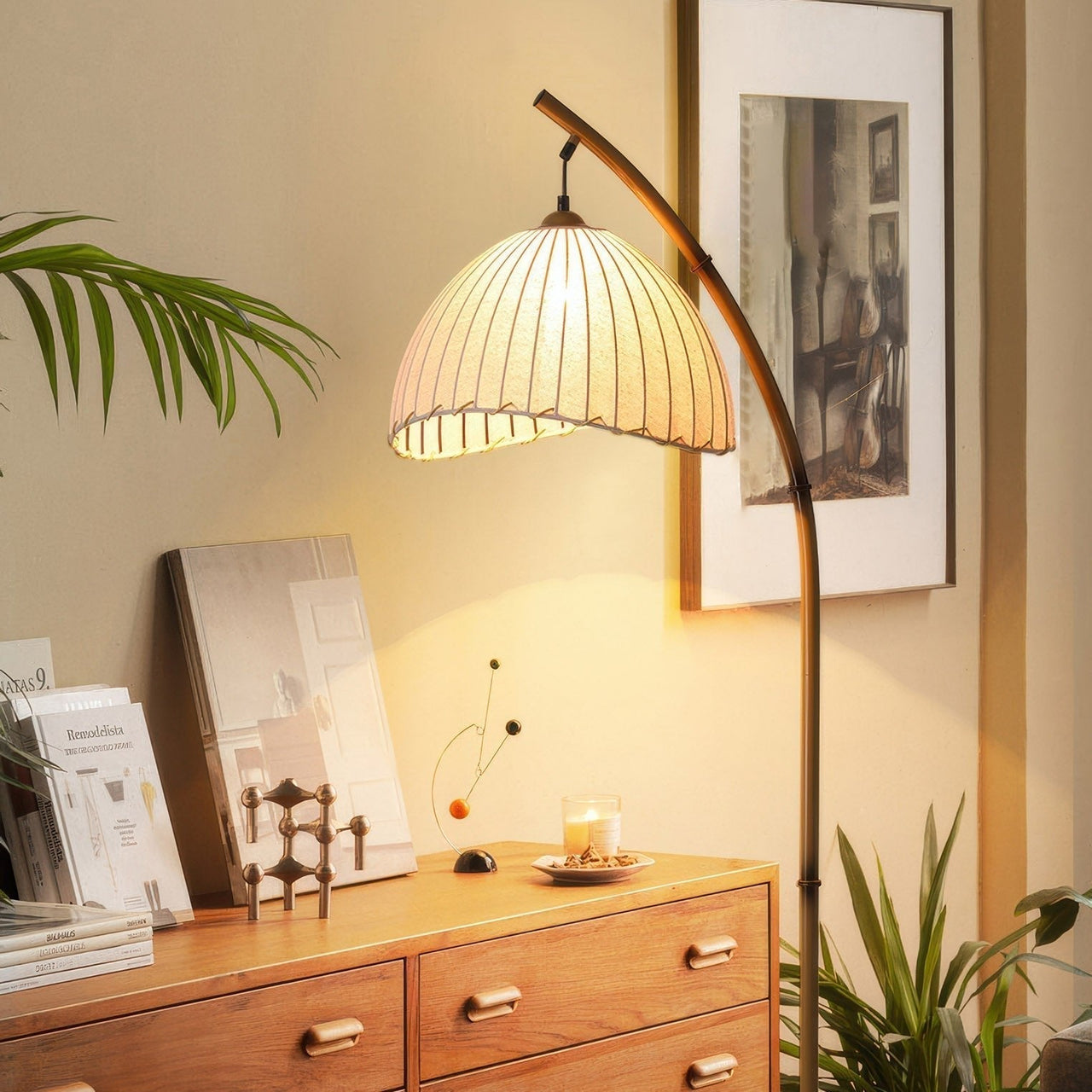 Lampadaire Culturel Zen En Bambou Illumination-Lampe Veilleuse