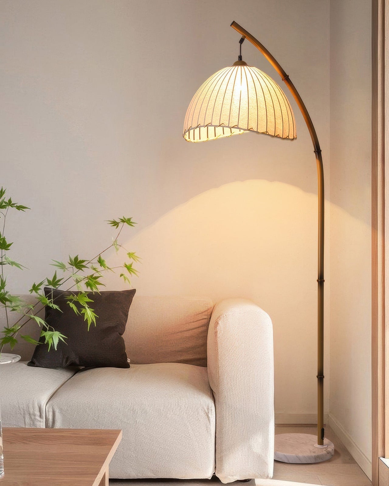 Lampadaire Culturel Zen En Bambou Illumination-Lampe Veilleuse