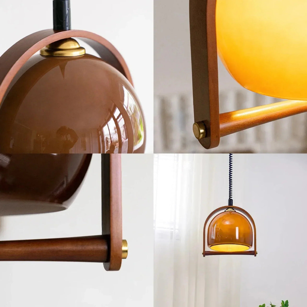 Lampes Pendantes En Bois De Style Bauhaus-Lampe Veilleuse