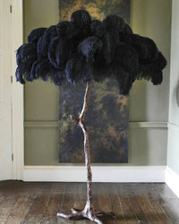 Thumbnail for Lampadaire En Plumes D'Autruche-Lampe Veilleuse