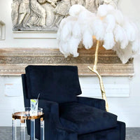 Thumbnail for Lampadaire En Plumes D'Autruche-Lampe Veilleuse