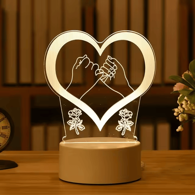 Veilleuse LED 3D USB en Acrylique Aromistica-Lampe Veilleuse