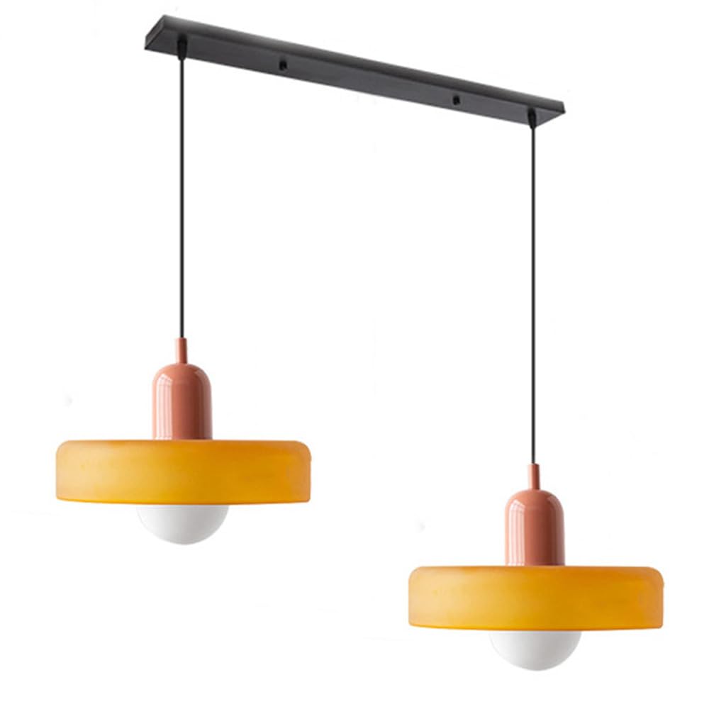 Suspension En Verre Bauhaus Moderne À 2 Têtes-Lampe Veilleuse