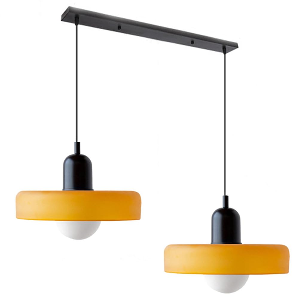 Suspension En Verre Bauhaus Moderne À 2 Têtes-Lampe Veilleuse