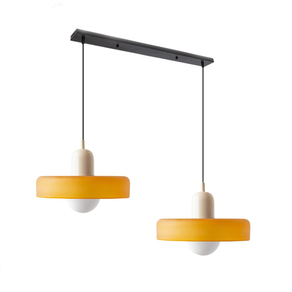 Suspension En Verre Bauhaus Moderne À 2 Têtes-Lampe Veilleuse
