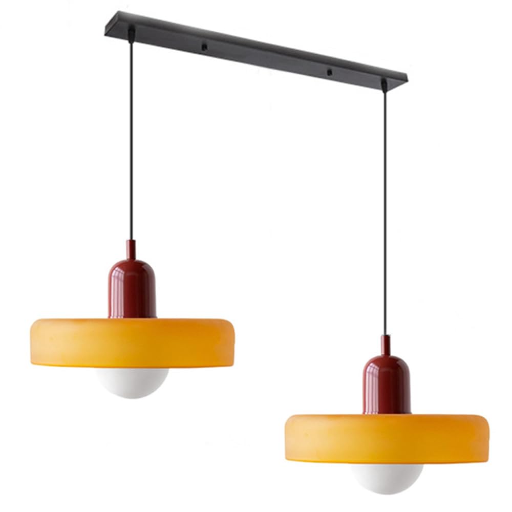 Suspension En Verre Bauhaus Moderne À 2 Têtes-Lampe Veilleuse