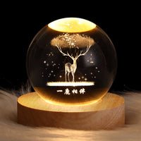 Thumbnail for Lampe De Table À Led Usb Avec Boule De Cristal Décorative Et Créative-Lampe Veilleuse