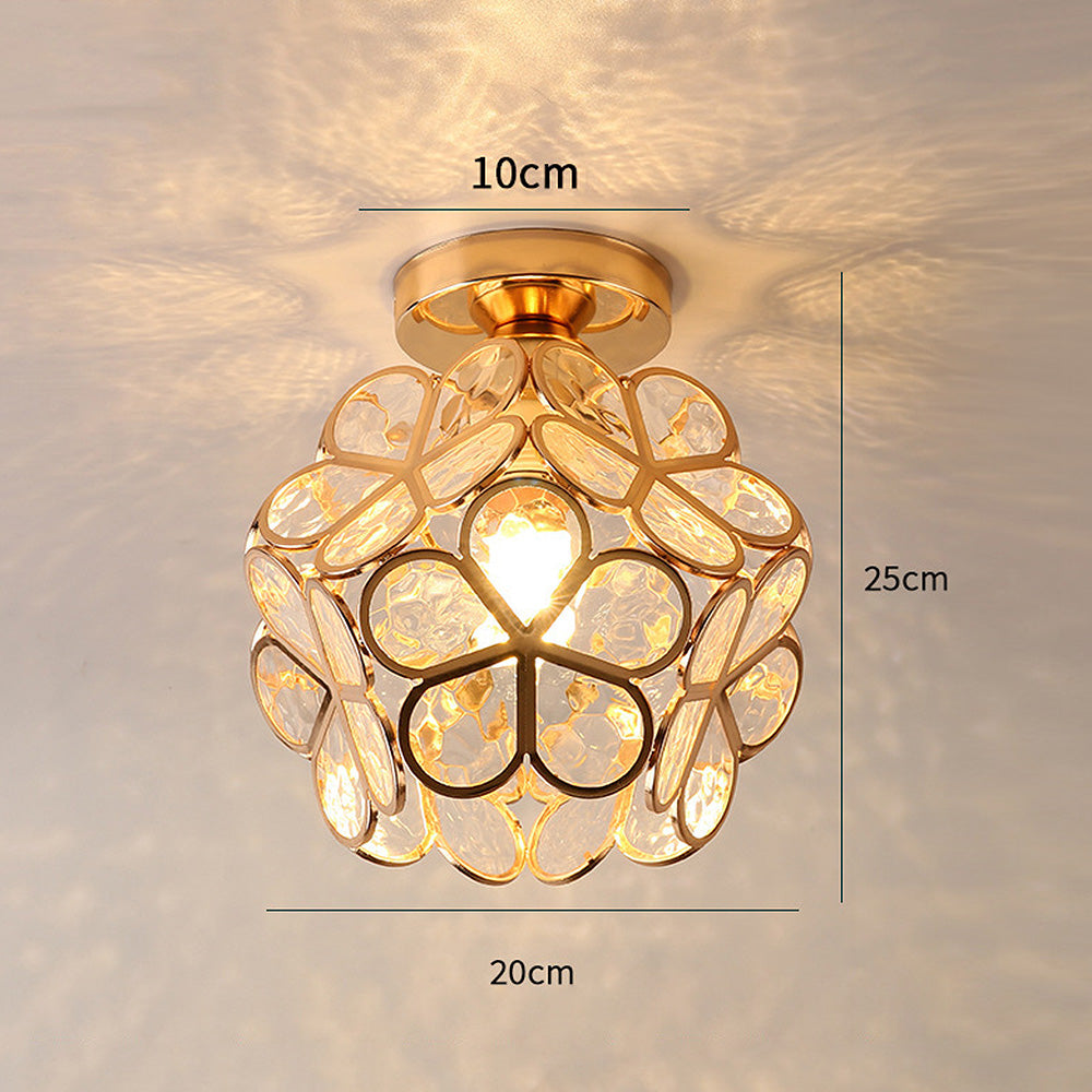 Plafonnier Design En Verre Pour Couloir, Style Floral-Lampe Veilleuse