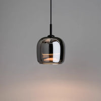 Thumbnail for Lampe À Suspension Nordique En Verre Noir-Lampe Veilleuse