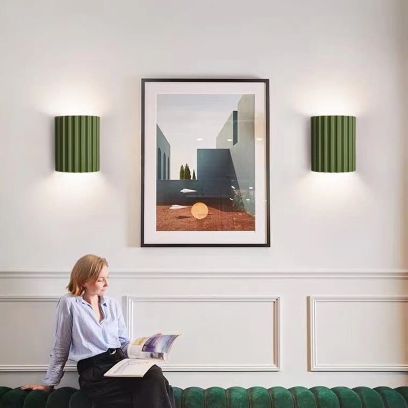 Ventra - Applique Moderne Semi-Circulaire En Résine Pour Le Salon-Lampe Veilleuse