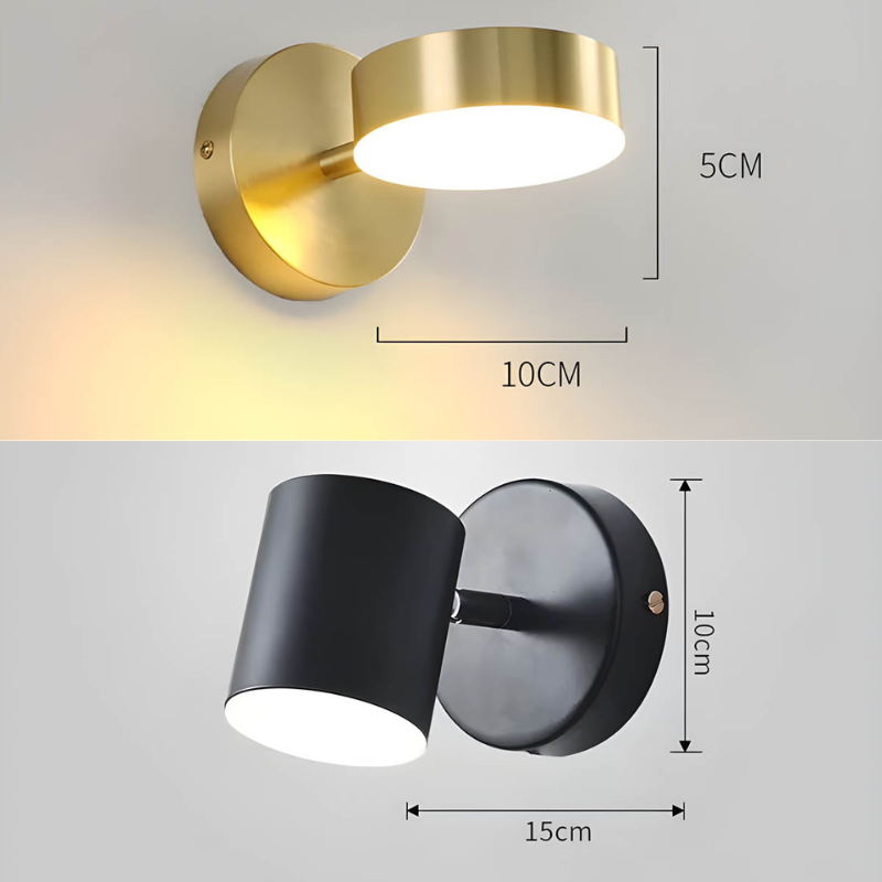 Appliques Murales Led En Cuivre Nordique-Lampe Veilleuse