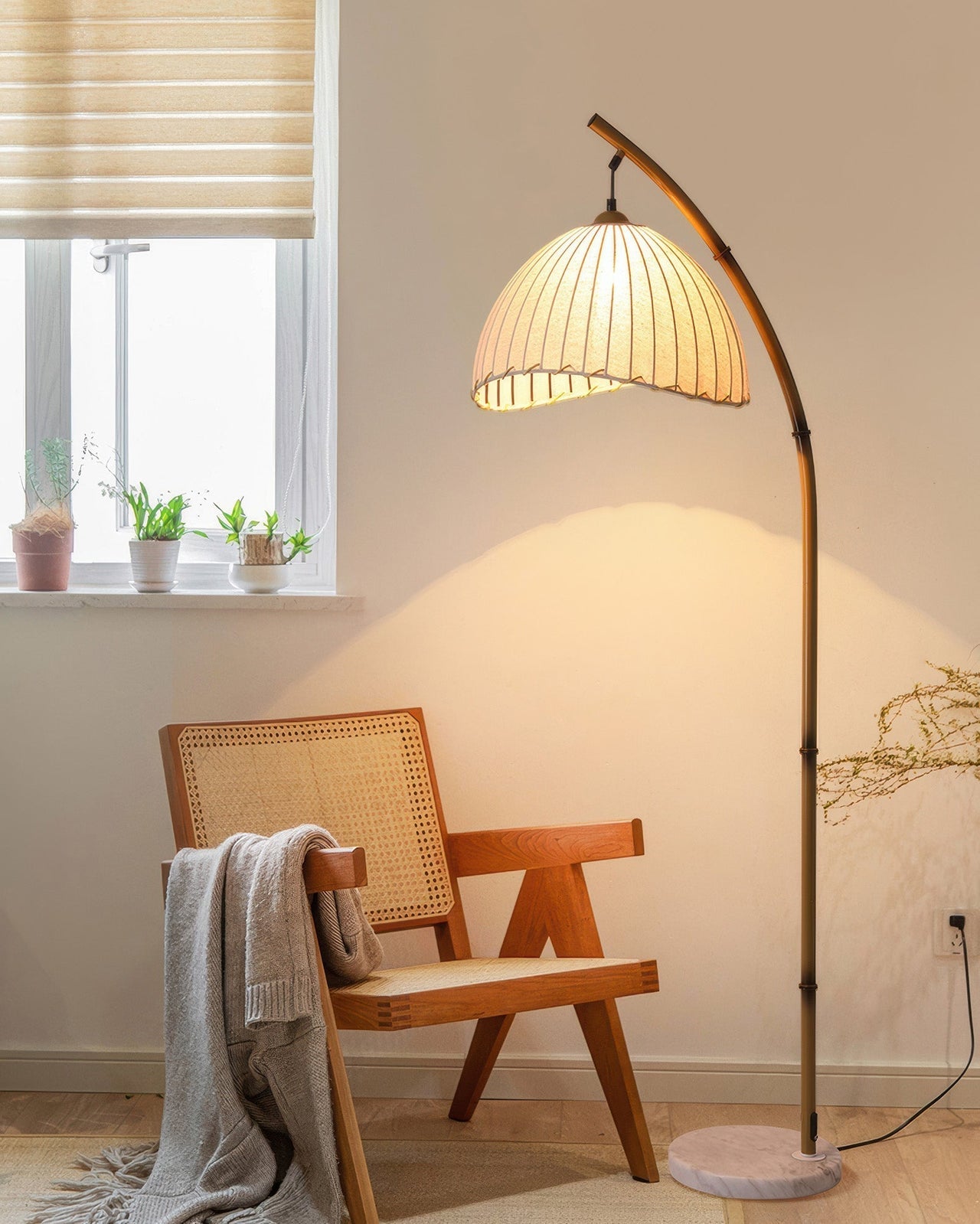 Lampadaire Culturel Zen En Bambou Illumination-Lampe Veilleuse