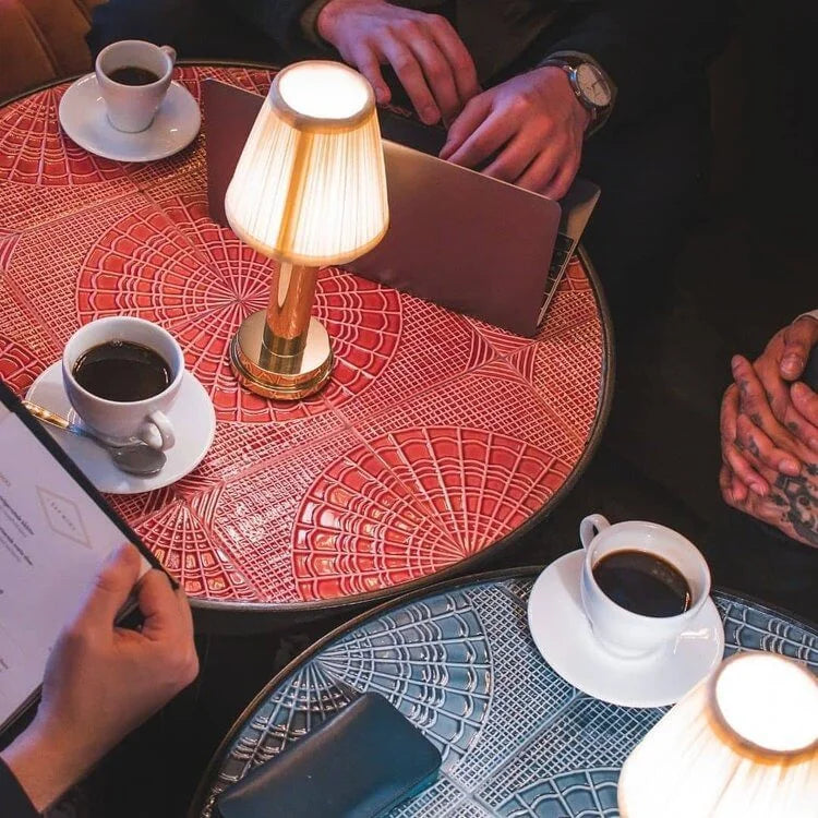 Harlon - Lampe De Table En Métal À Soie Sans Fil Led-Lampe Veilleuse