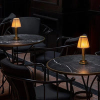 Thumbnail for Harlon - Lampe De Table En Métal À Soie Sans Fil Led-Lampe Veilleuse