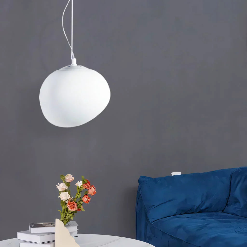 Suspension En Galets Blancs-Lampe Veilleuse