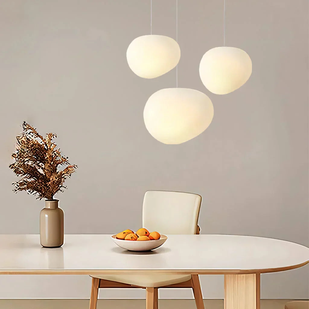 Suspension En Galets Blancs-Lampe Veilleuse