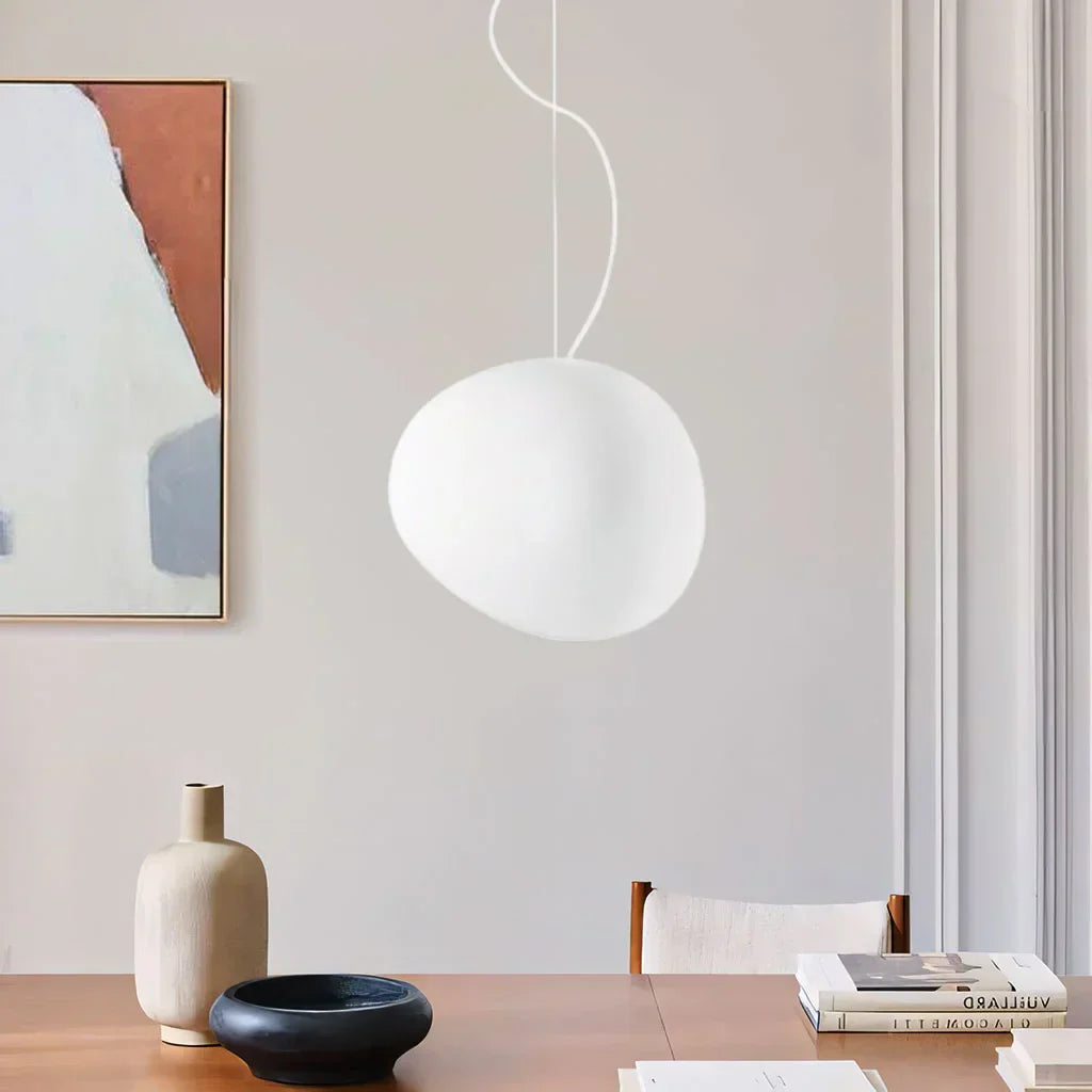 Suspension En Galets Blancs-Lampe Veilleuse