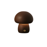 Thumbnail for Lampe De Table Rechargeable En Bois Avec Champignons-Lampe Veilleuse