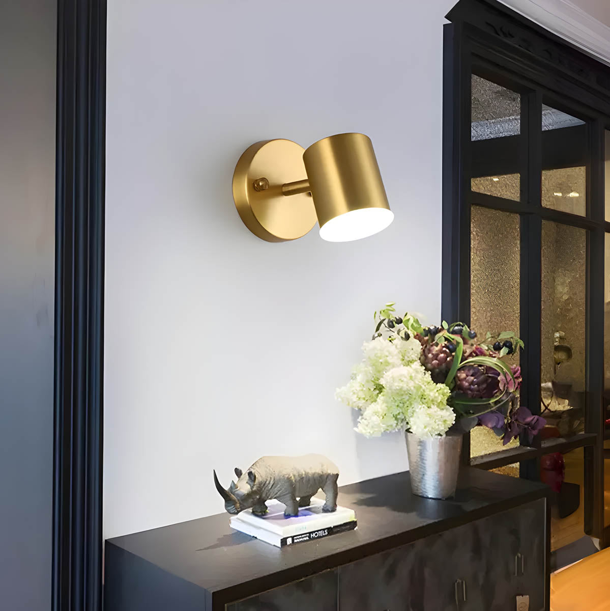 Appliques Murales Led En Cuivre Nordique-Lampe Veilleuse