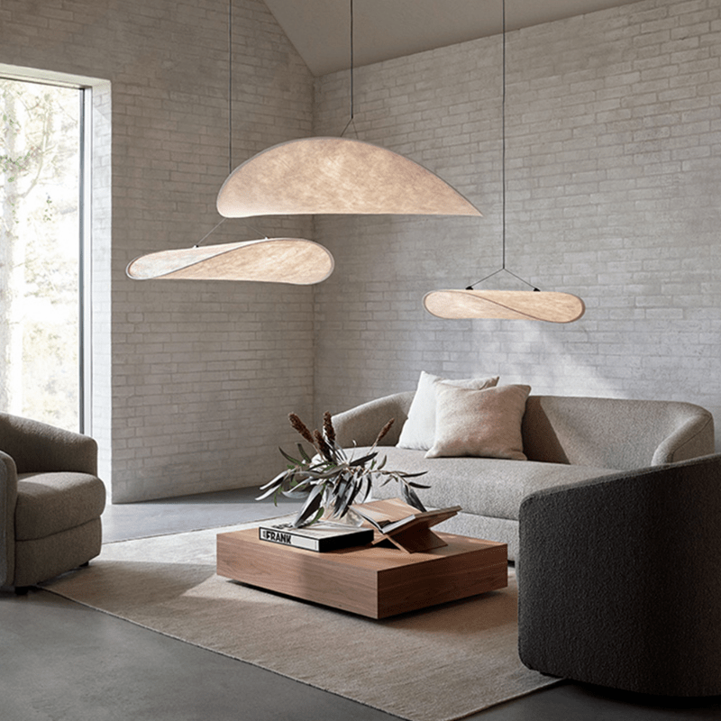 Mavon - Lustre Pendentif En Soie De Style Japonais-Lampe Veilleuse