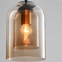 Thumbnail for Lampes Suspendues Mi-Siècle En Mica Avec Double Verre-Lampe Veilleuse
