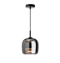 Thumbnail for Lampe À Suspension Nordique En Verre Noir-Lampe Veilleuse