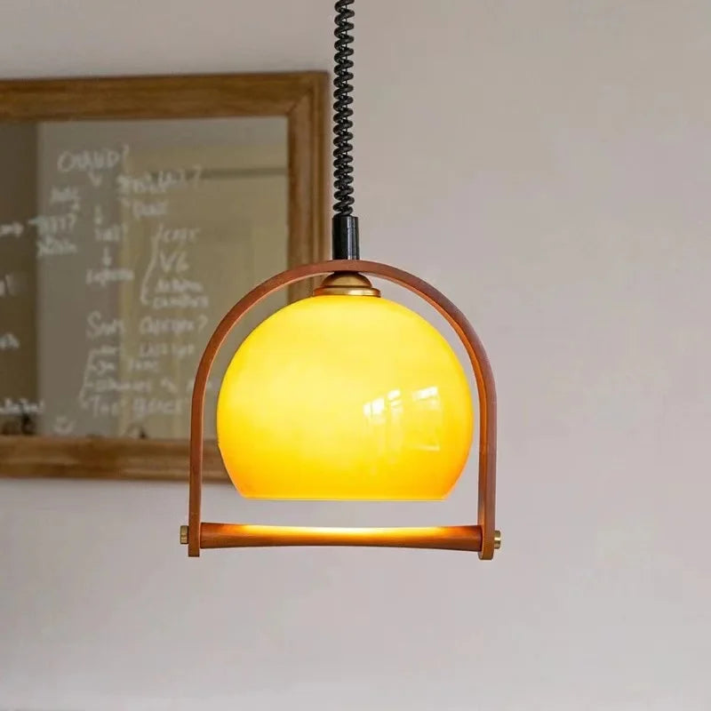 Lampes Pendantes En Bois De Style Bauhaus-Lampe Veilleuse