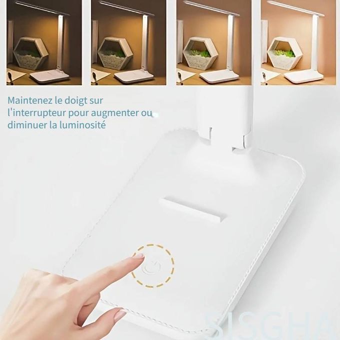 Lampe de Bureau LED Tactile USB Blanche-Lampe Veilleuse