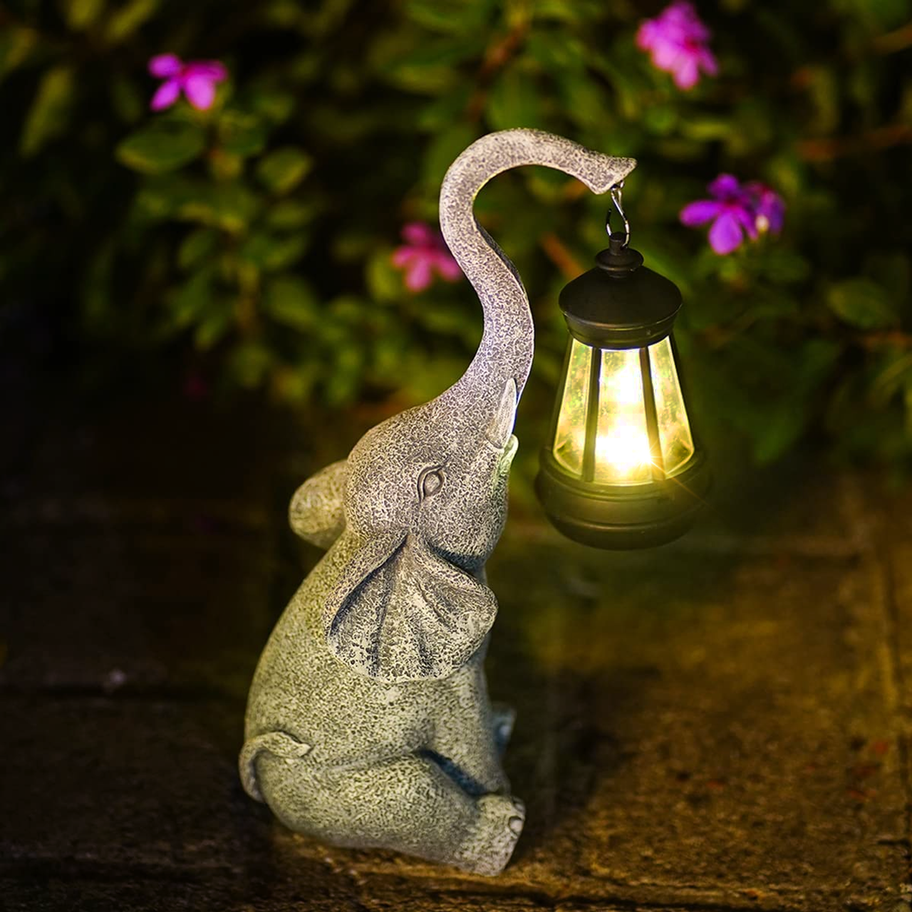 Gentle - Lampe De Jardin Avec Éléphant-Lampe Veilleuse