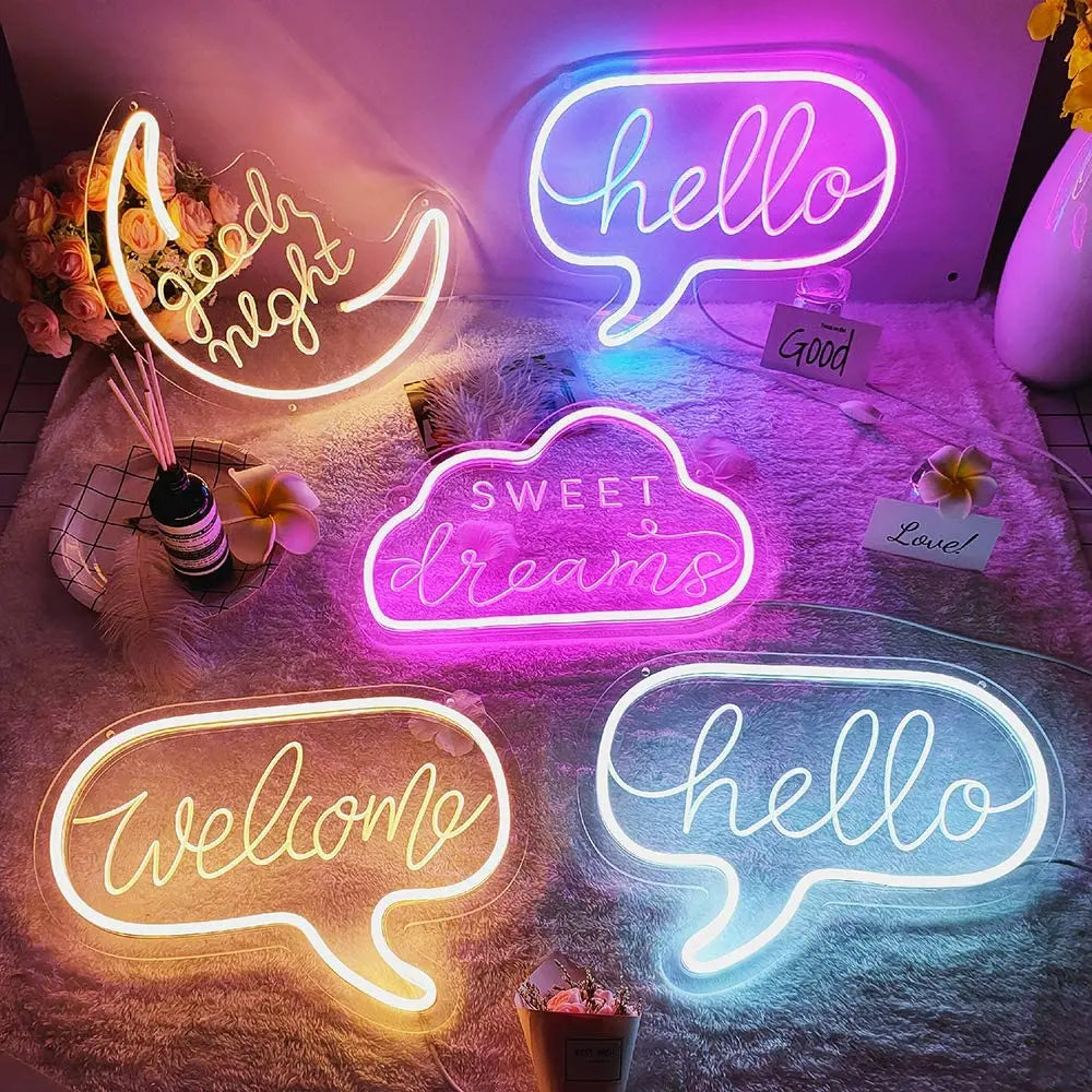 Enseigne Néon LED "Good Night" Décor-Lampe Veilleuse