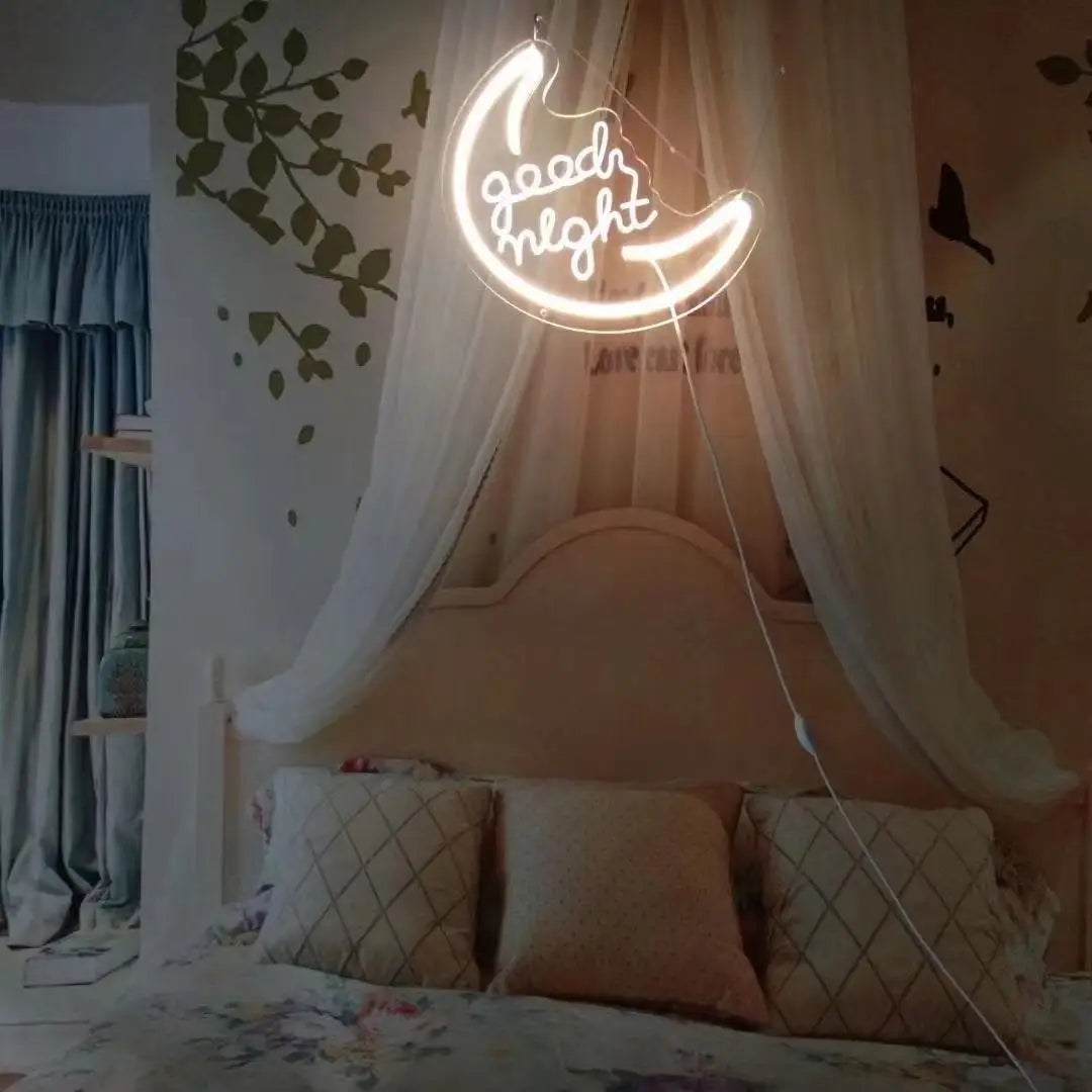 Enseigne Néon LED "Good Night" Décor-Lampe Veilleuse